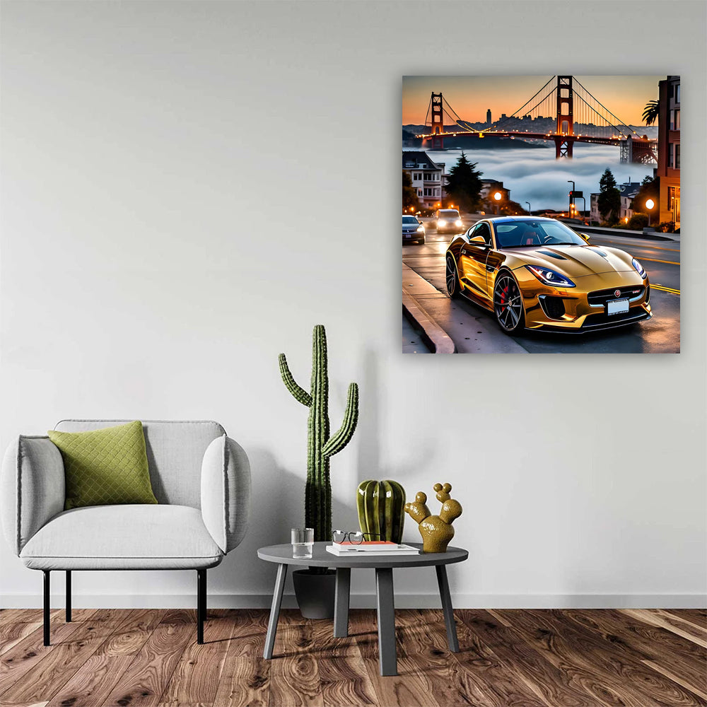 Jaguar F-Type in Gold - San Francisco, CA: Pure Elegance