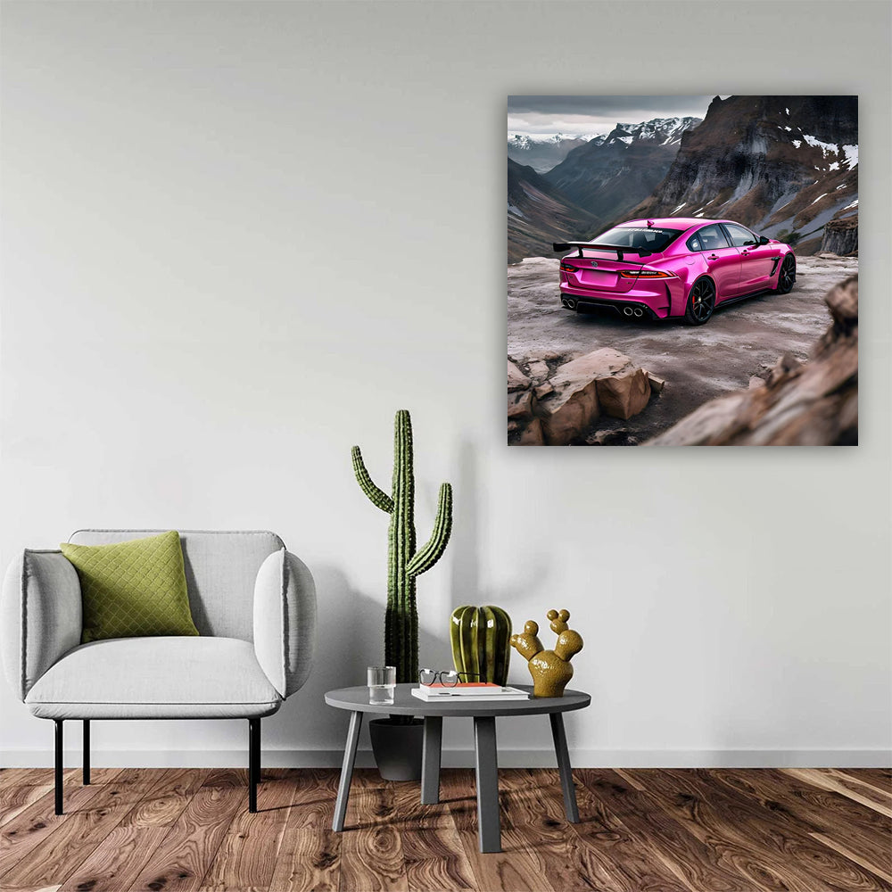 Jaguar XE SV Project 8 Pink in Mountains - Bold and Exquisite