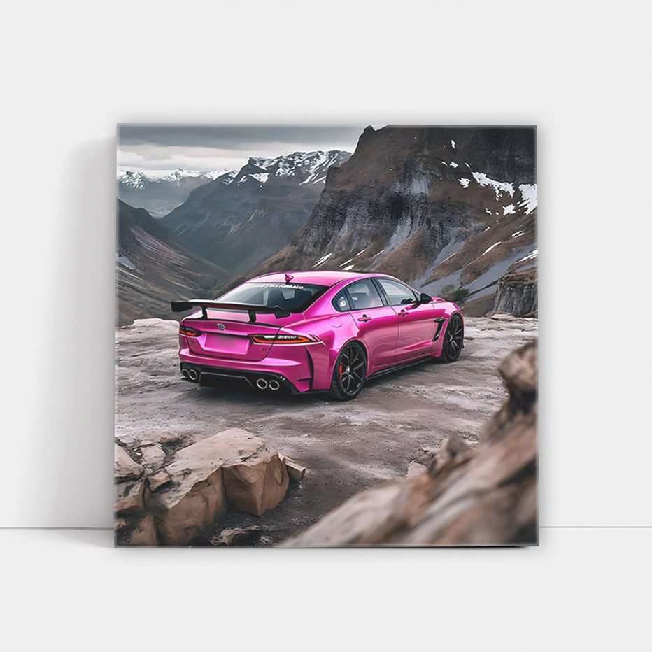 Jaguar XE SV Project 8 Pink in Mountains - Bold and Exquisite