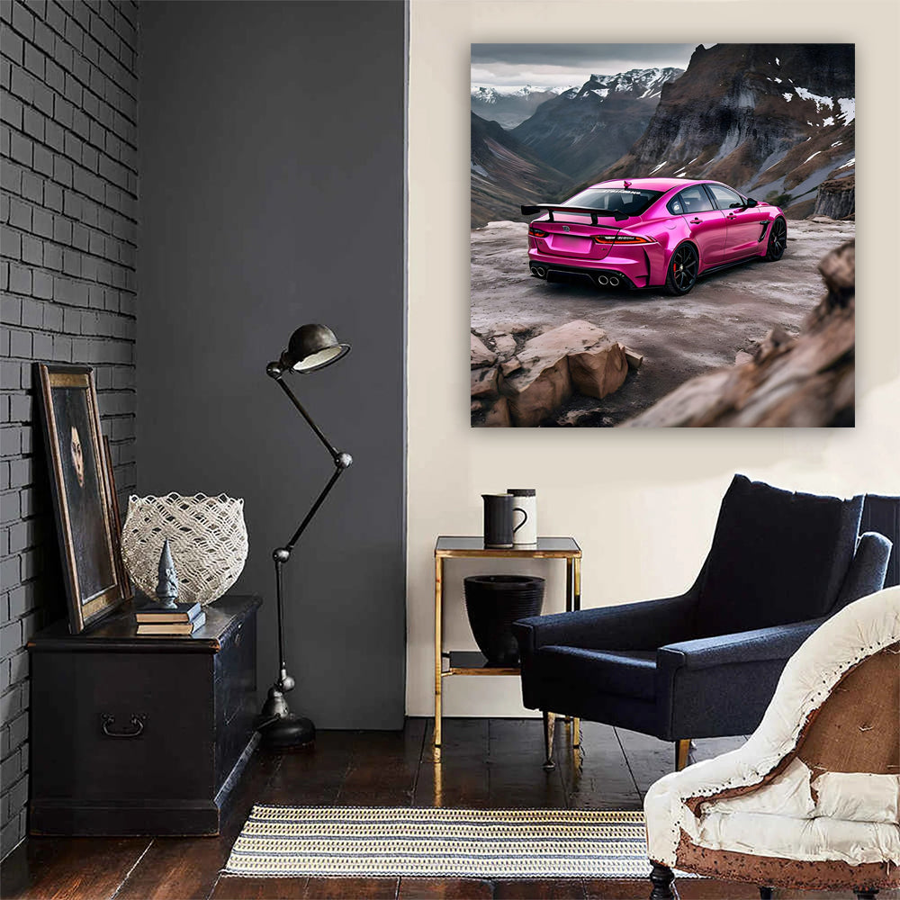 Jaguar XE SV Project 8 Pink in Mountains - Bold and Exquisite