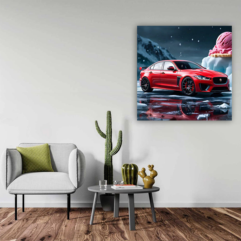 Jaguar XE SV Project 8 in Red with Ice Cream - Bold Power