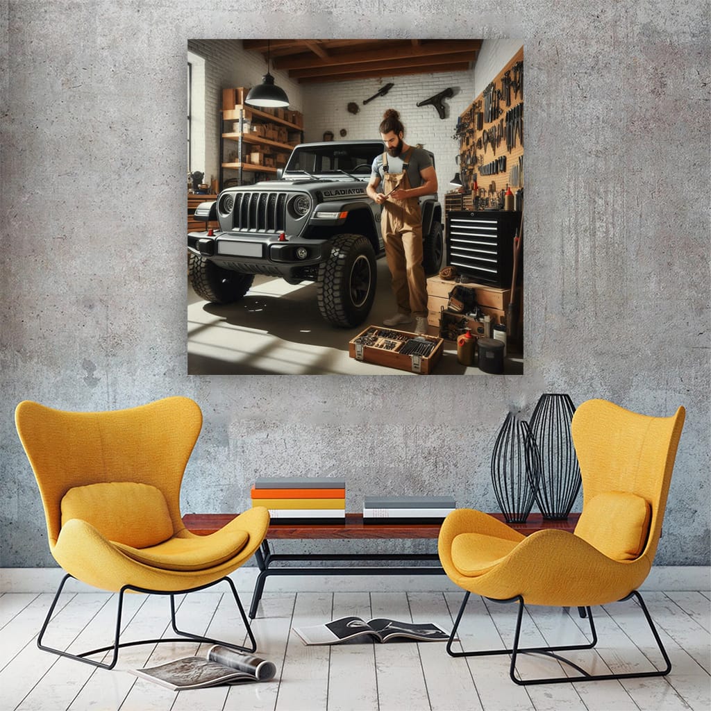 Jeep Gladiator in Garage - Ready for Adventure and Off-Roading