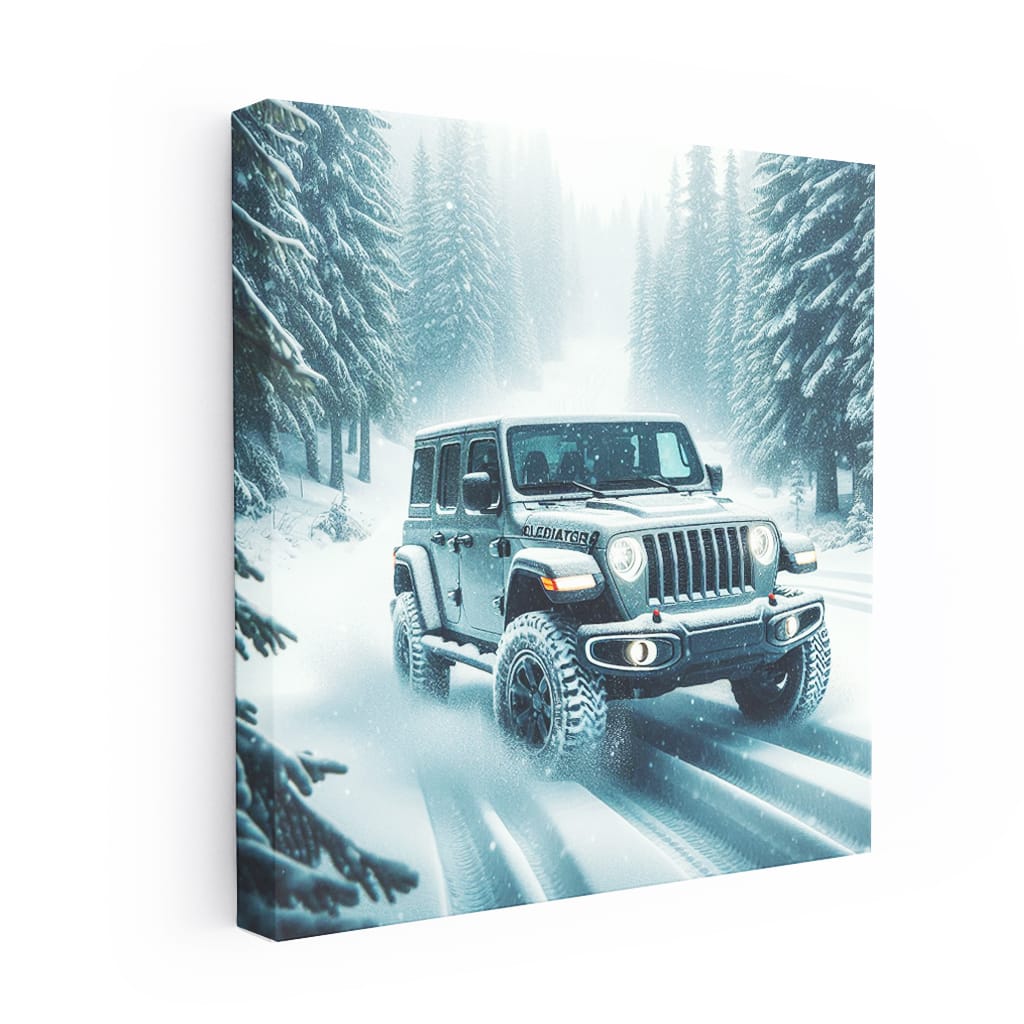 Jeep Gladiator Snowfa Wall Art