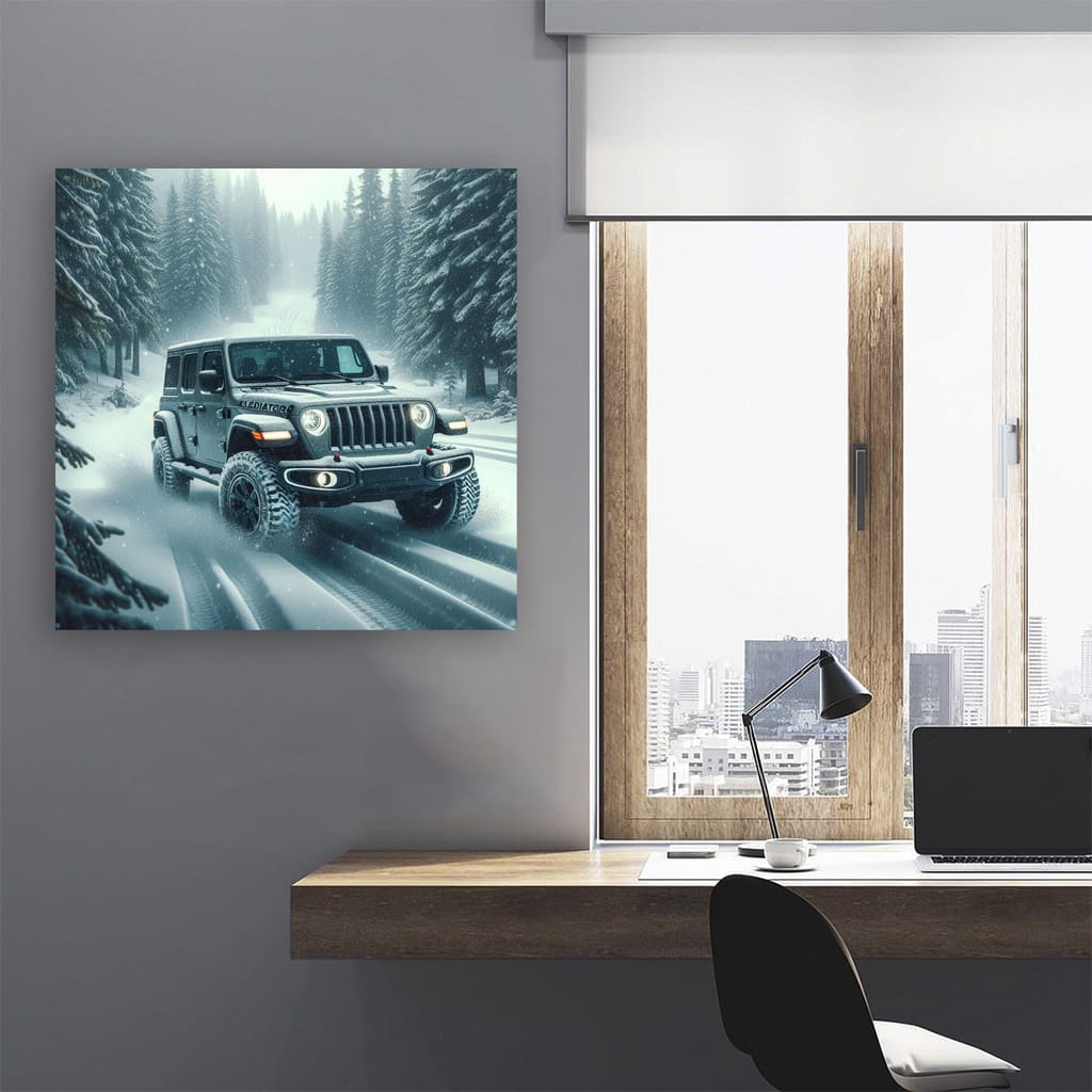 Jeep Gladiator Snowfa Wall Art