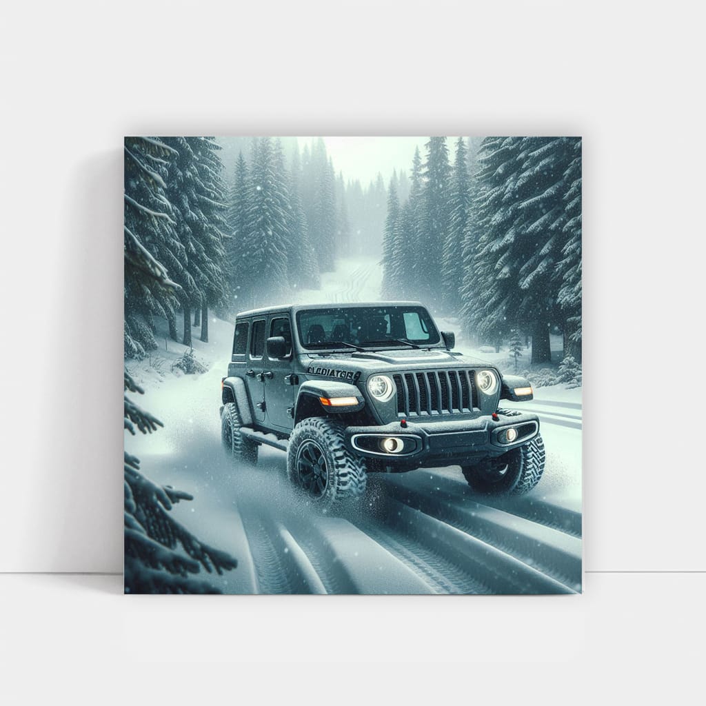 Jeep Gladiator Snowfa Wall Art