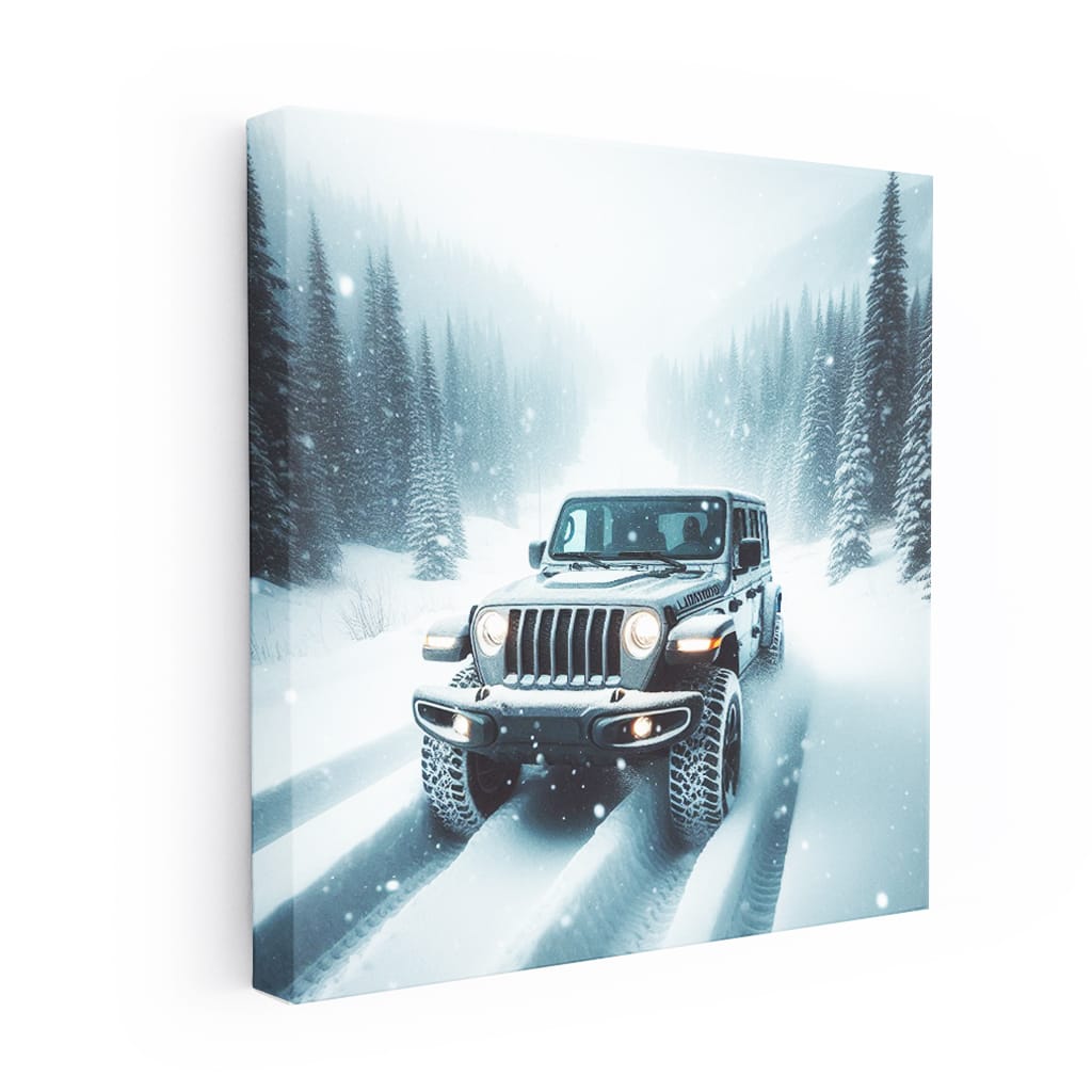 Jeep Gladiator Snowfall Wall Art