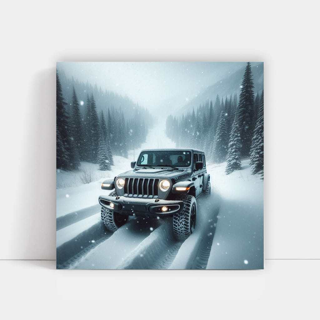 Jeep Gladiator Snowfall Wall Art