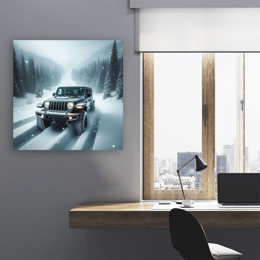 Jeep Gladiator Snowfall Wall Art