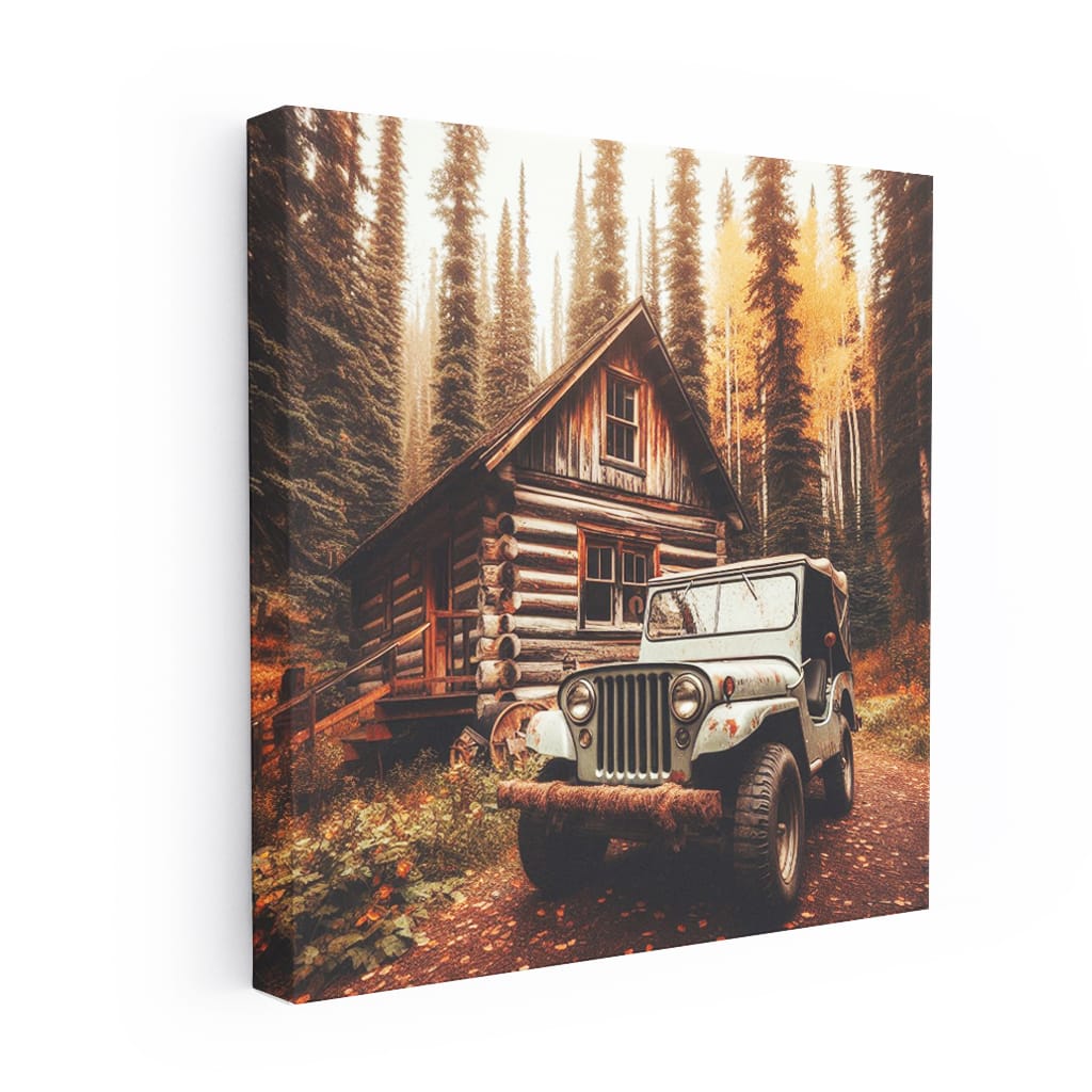 Jeep Old Retro Pai Wall Art