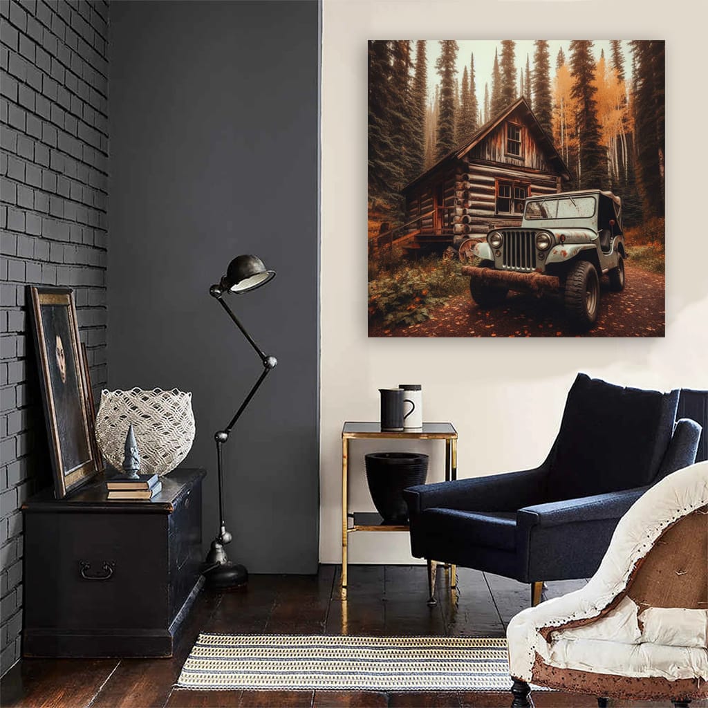 Classic Retro Jeep with Vintage Paint - Timeless Adventure