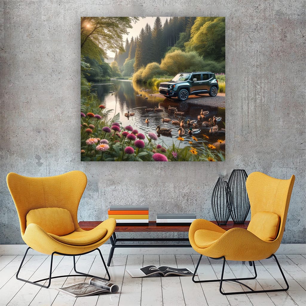 Jeep Renegade River Wall Art