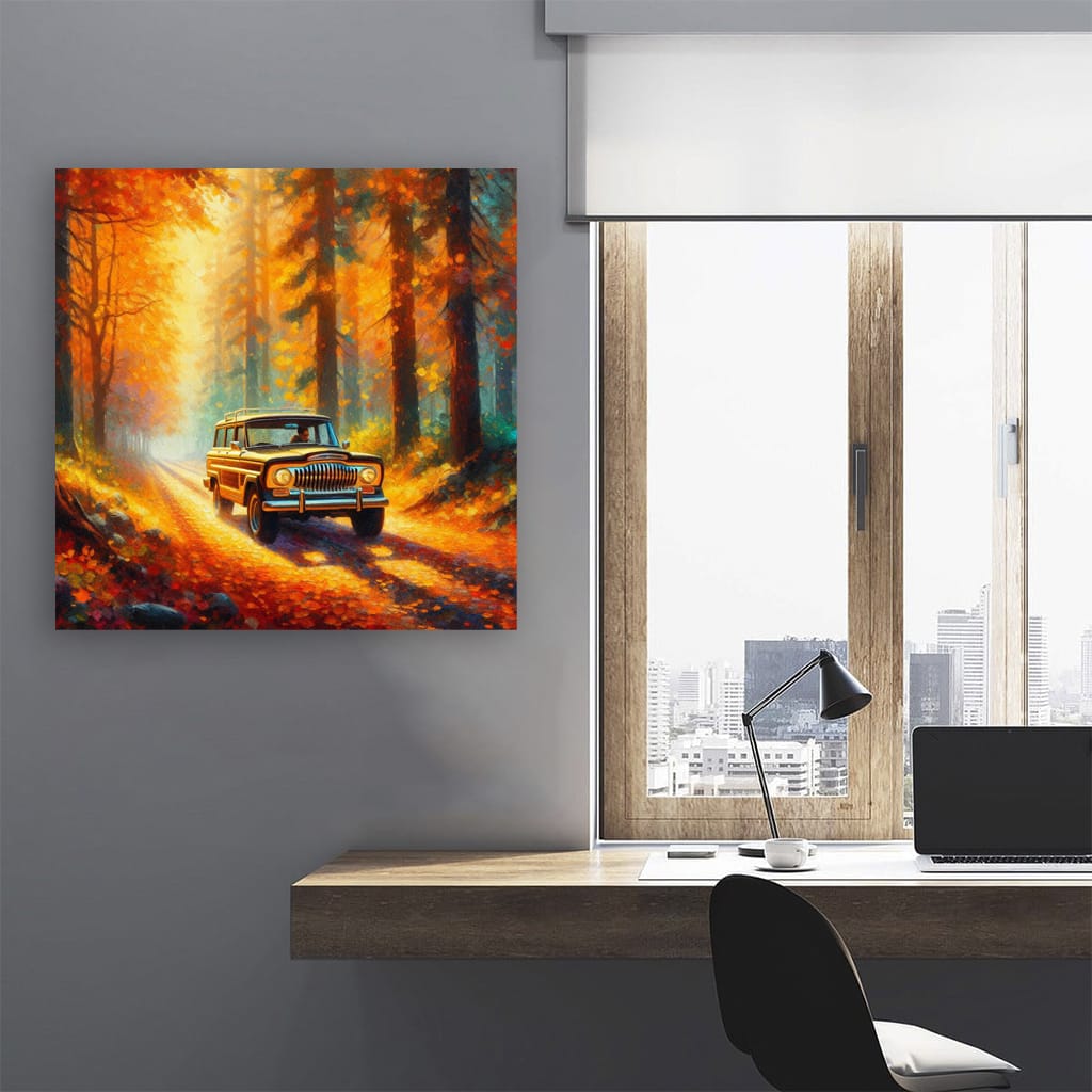 Jeep Wagoneer Impressionism Wall Art