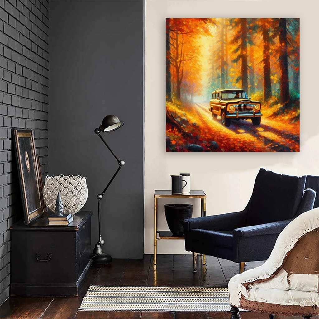 Jeep Wagoneer Impressionism Wall Art