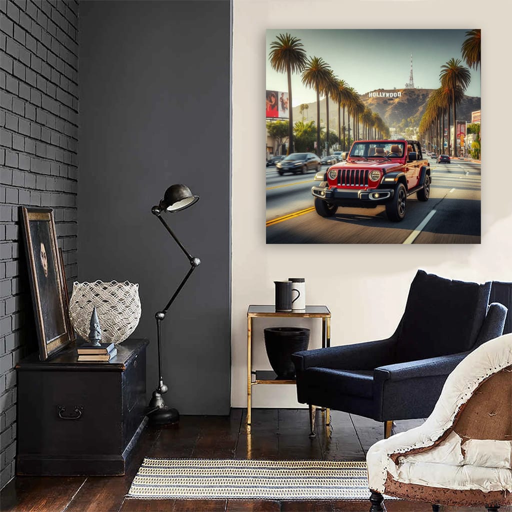 Jeep Wrangler Los Angel Wall Art