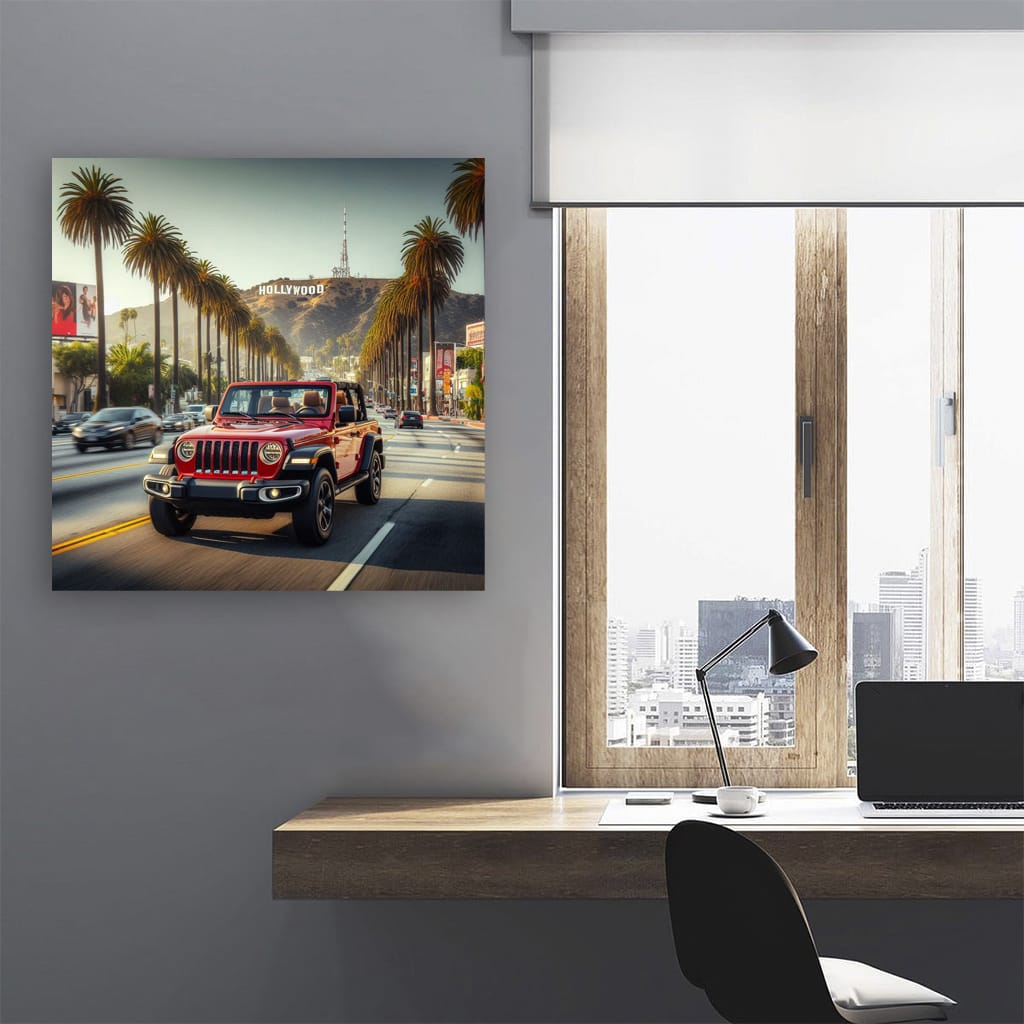 Jeep Wrangler Los Angel Wall Art