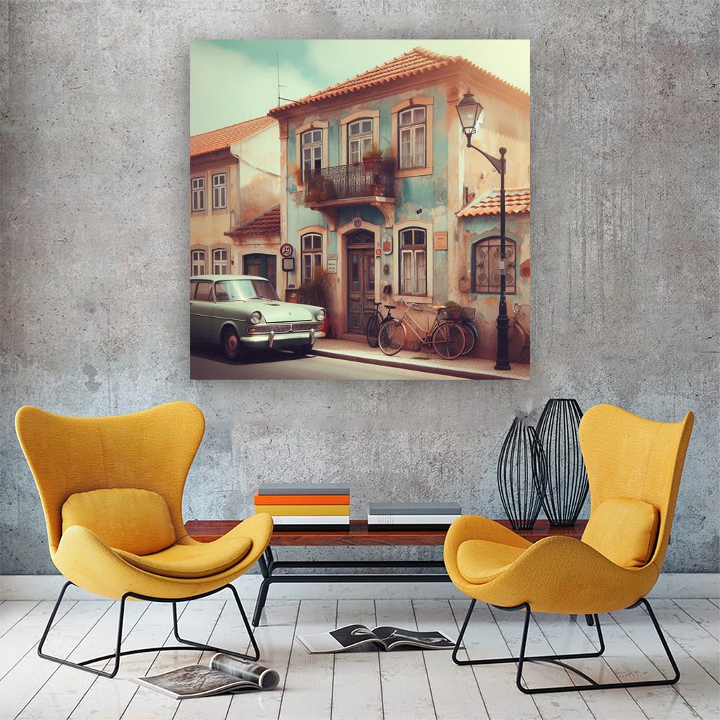 Kia Old Retro Buildi Wall Art