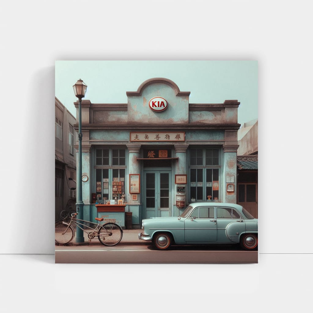 Kia Old Retro Building Wall Art