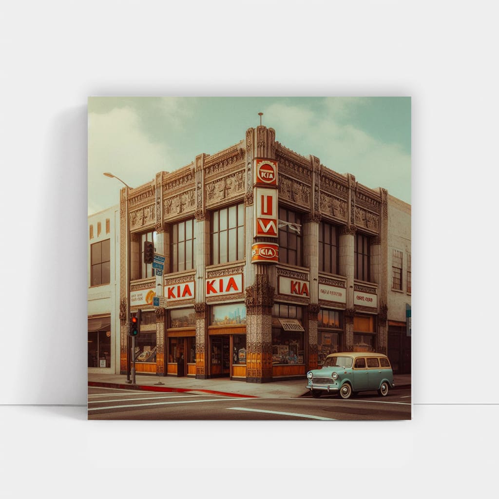Vintage Kia in Los Angeles Retro Style - Classic Charm