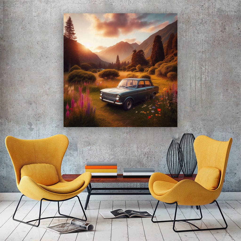 Kia Old Retro Vall Wall Art