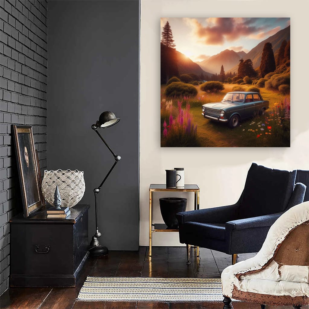 Kia Old Retro Vall Wall Art