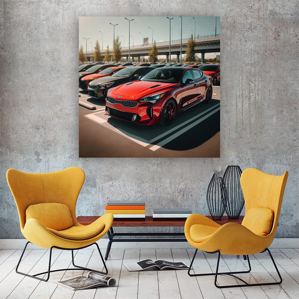 Kia Stinger in Parking - Sleek and Powerful