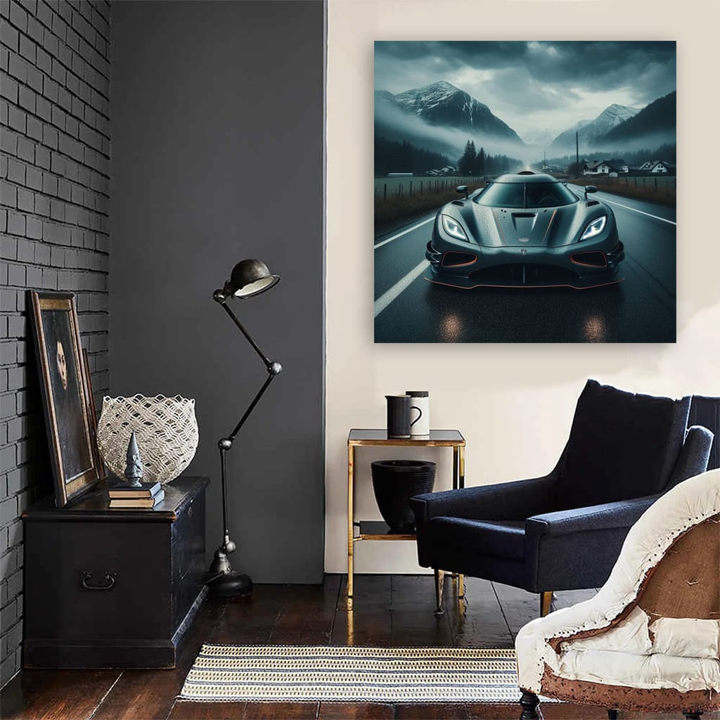 Koenigsegg Jesko Overcast Weath Wall Art