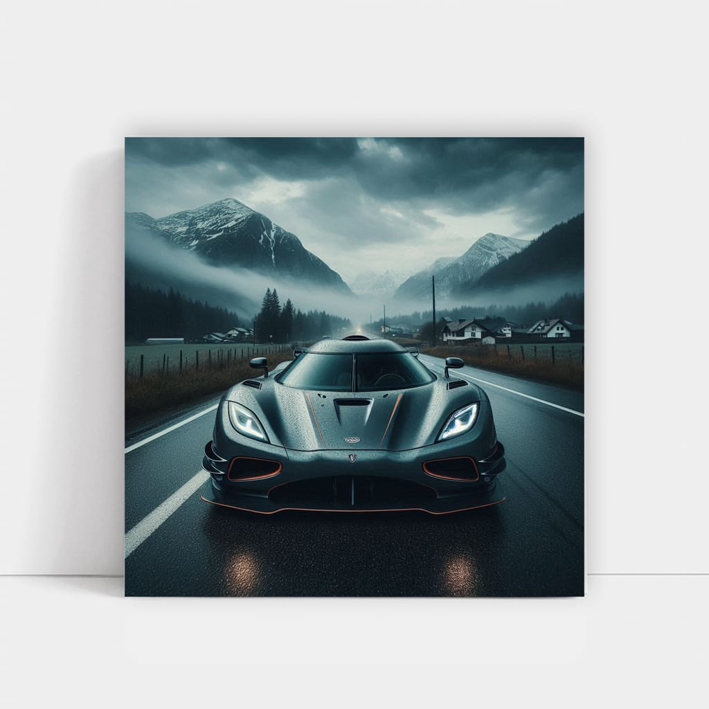 Koenigsegg Jesko Overcast Weath Wall Art