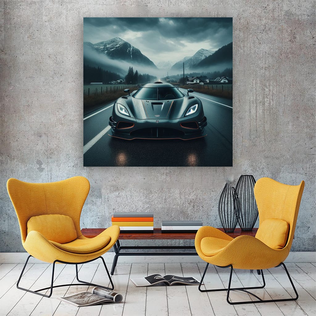 Koenigsegg Jesko Overcast Weath Wall Art