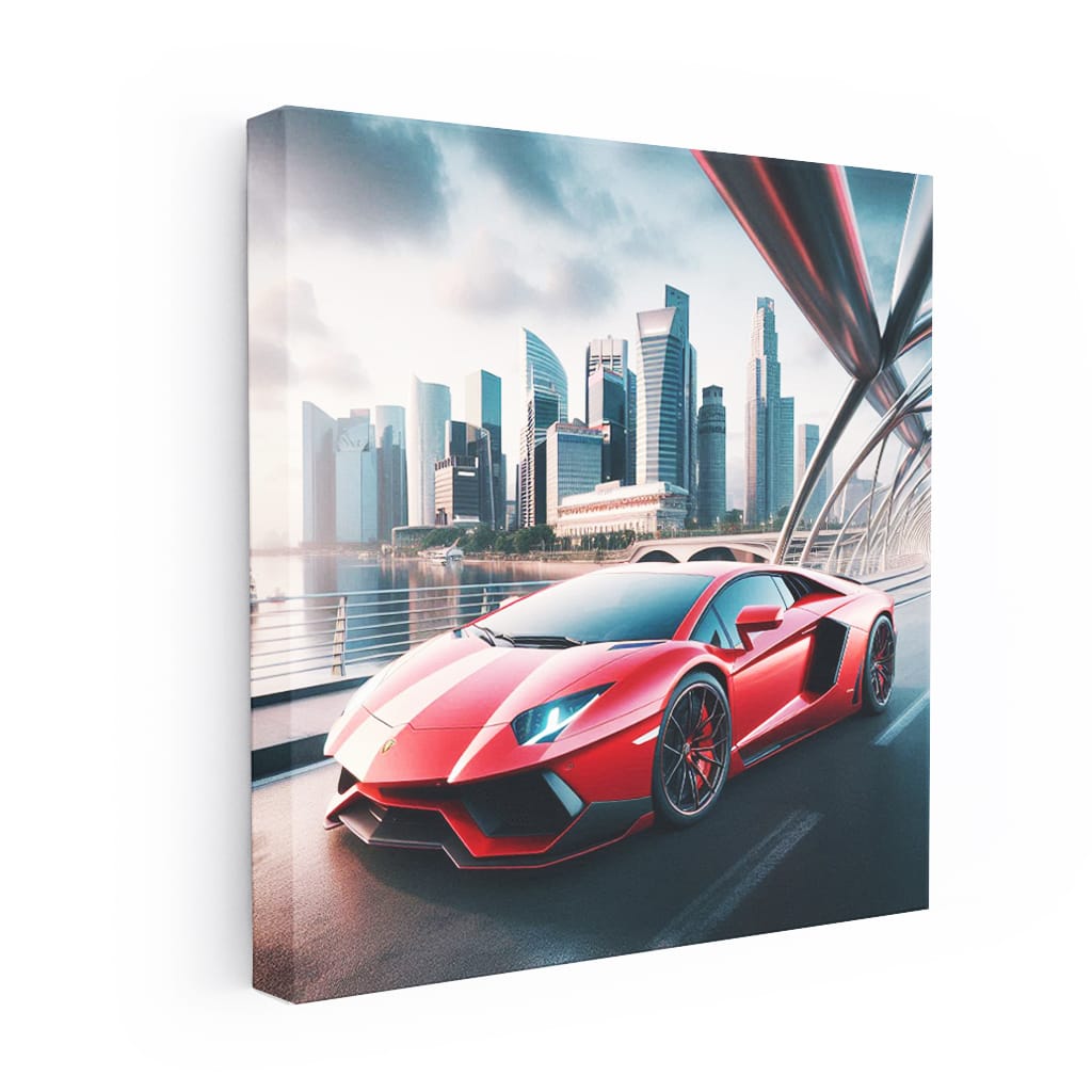 Lamborghini Aventador Bridge Wall Art