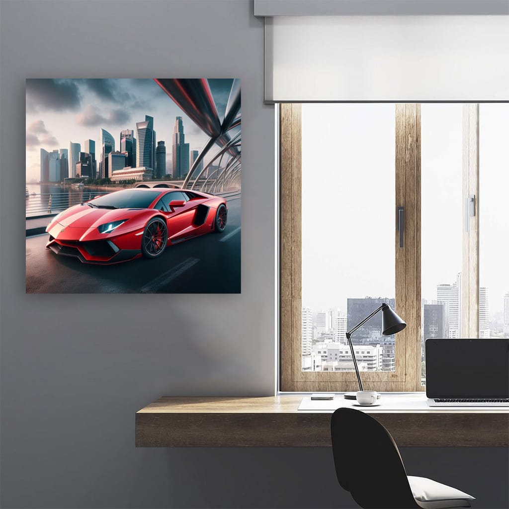 Lamborghini Aventador Bridge Wall Art