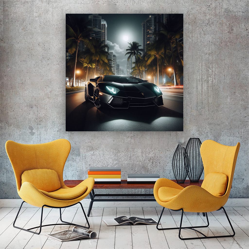 Lamborghini Aventador Nig Wall Art