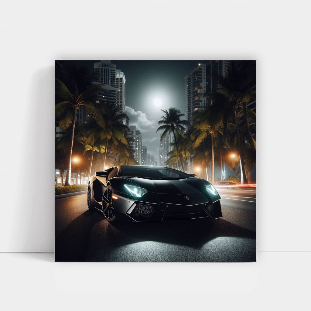 Lamborghini Aventador Under Moonlight - Unleash Beast