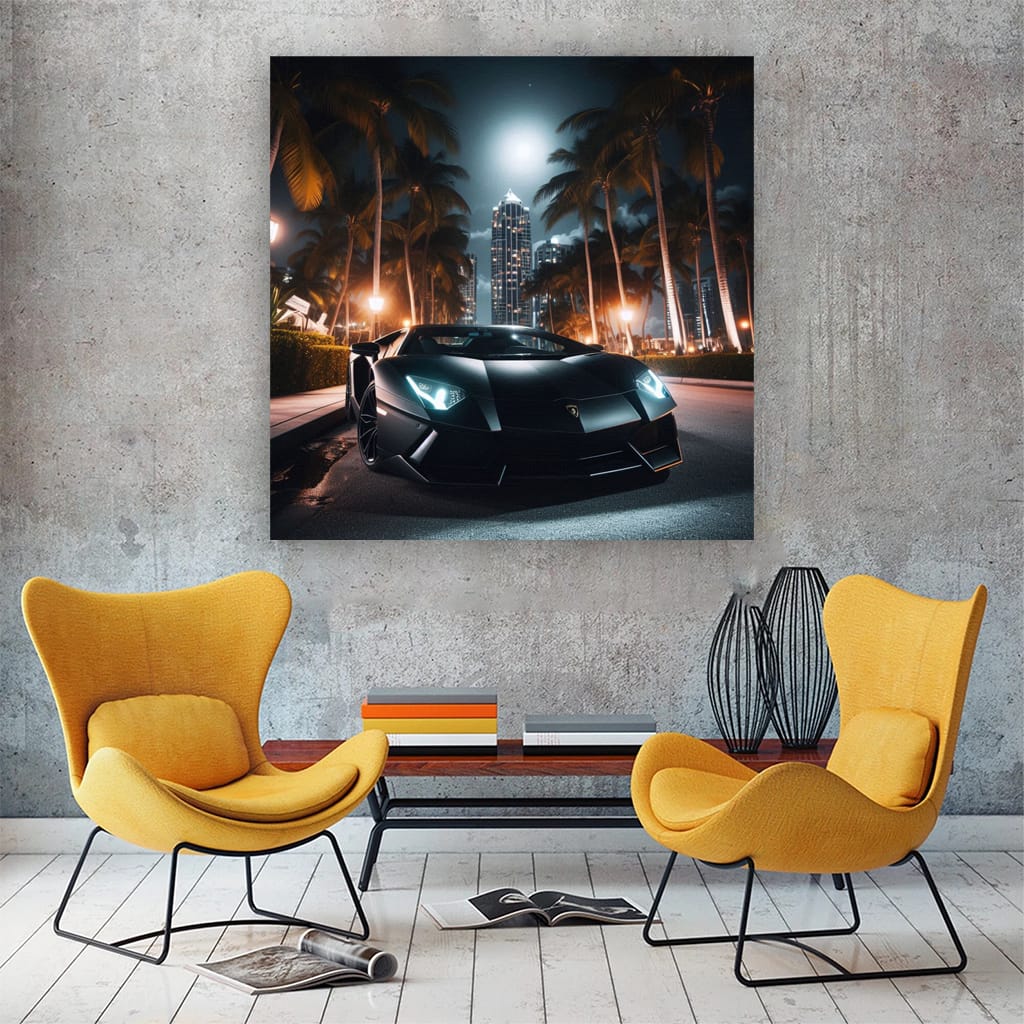 Lamborghini Aventador Night Wall Art