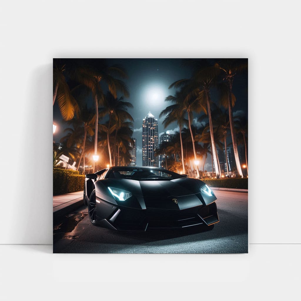 Lamborghini Aventador at Night - Power and Elegance