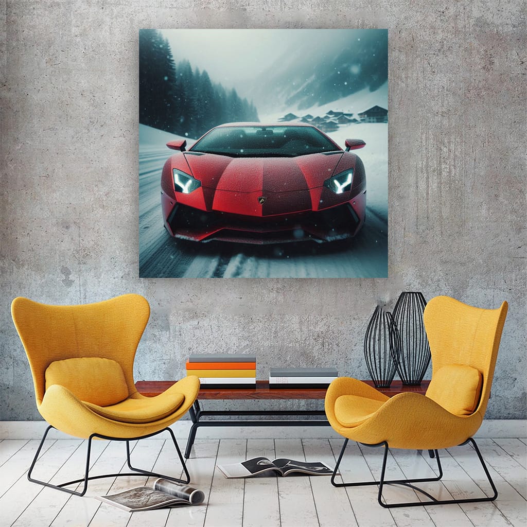 Lamborghini Aventador Wint Wall Art