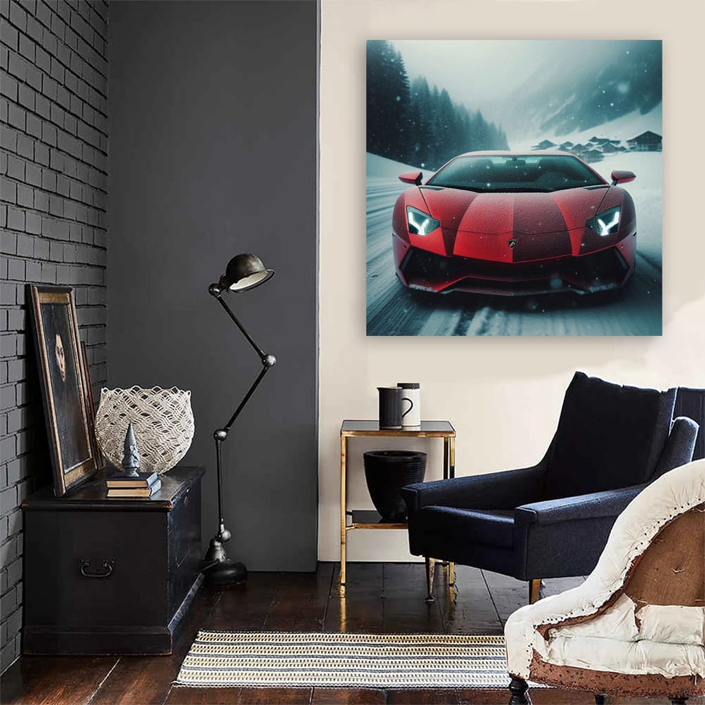 Lamborghini Aventador Wint Wall Art