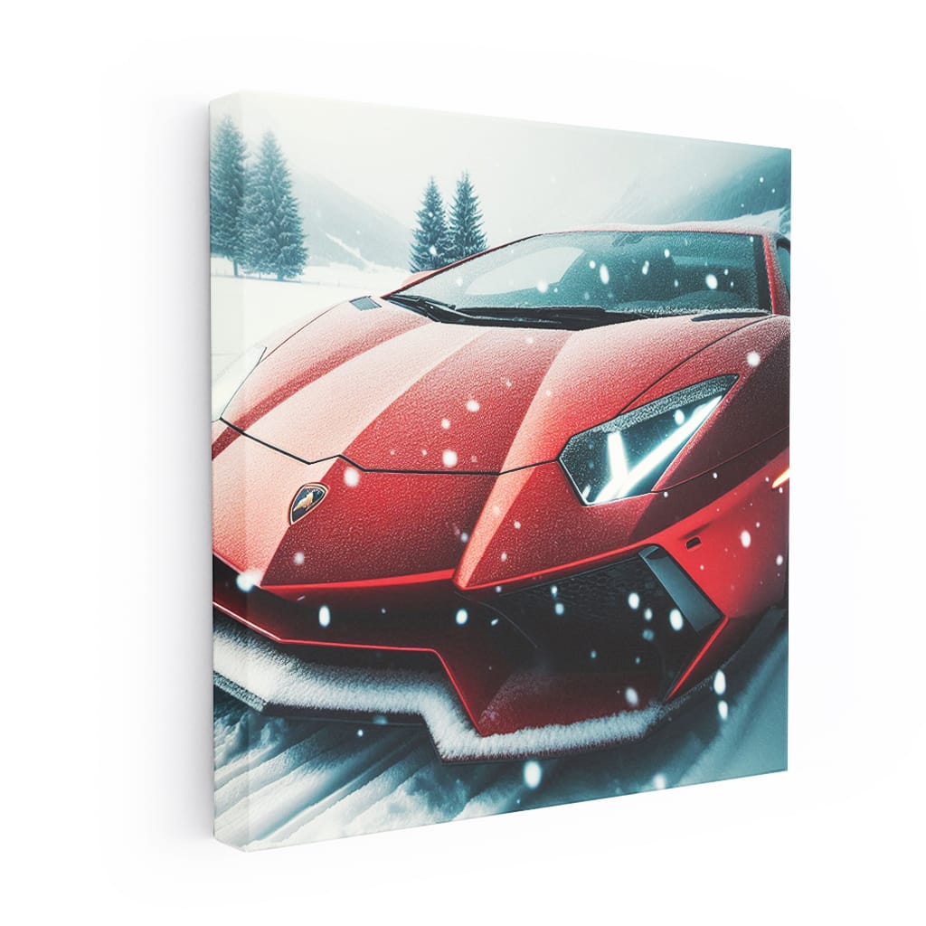 Lamborghini Aventador Winter Wall Art