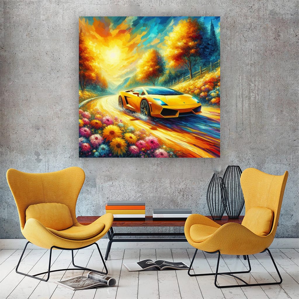 Lamborghini Gallardo Impressionism Wall Art