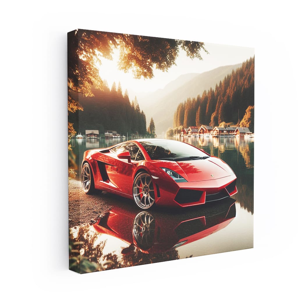 Lamborghini Gallardo Lake Wall Art