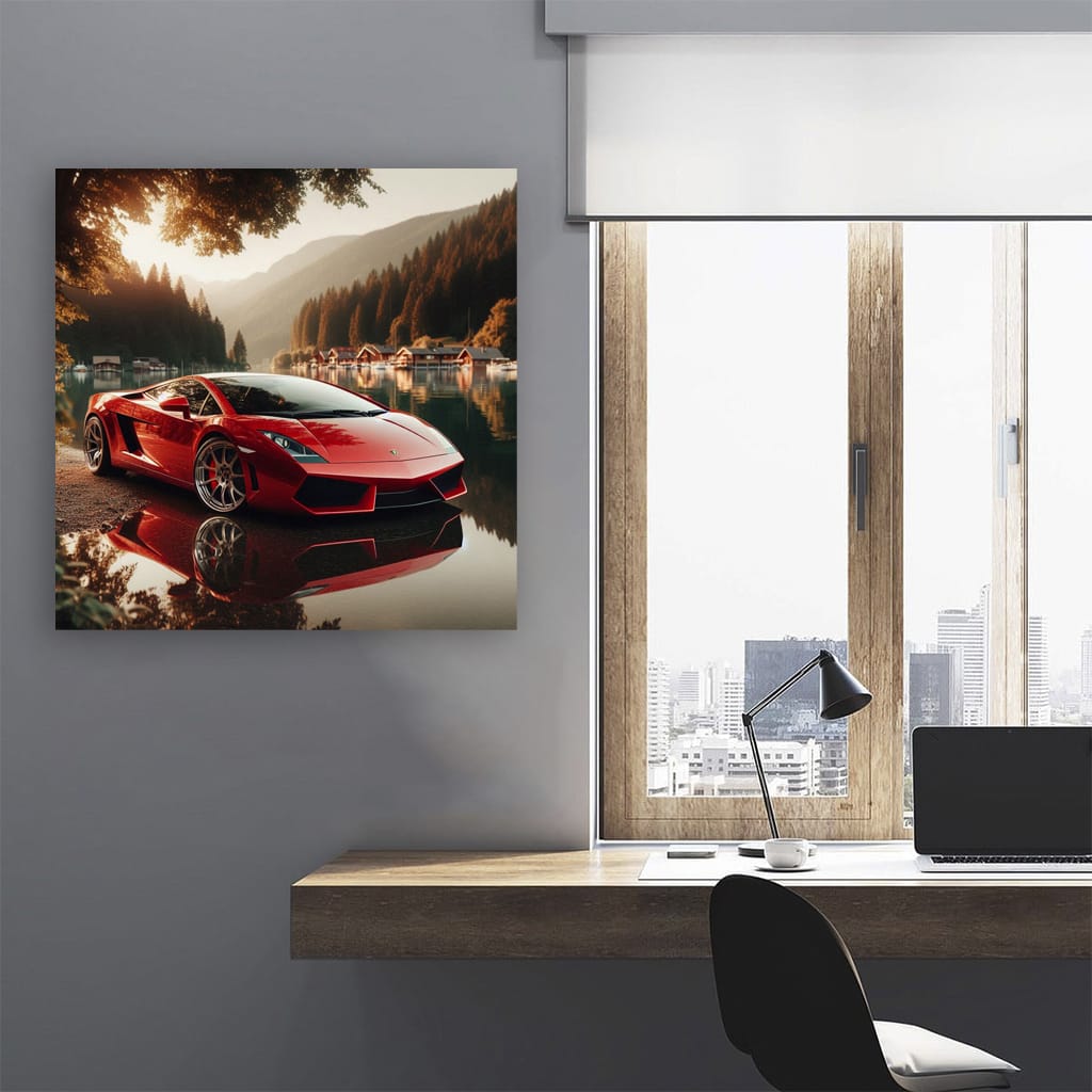 Lamborghini Gallardo Lake Wall Art