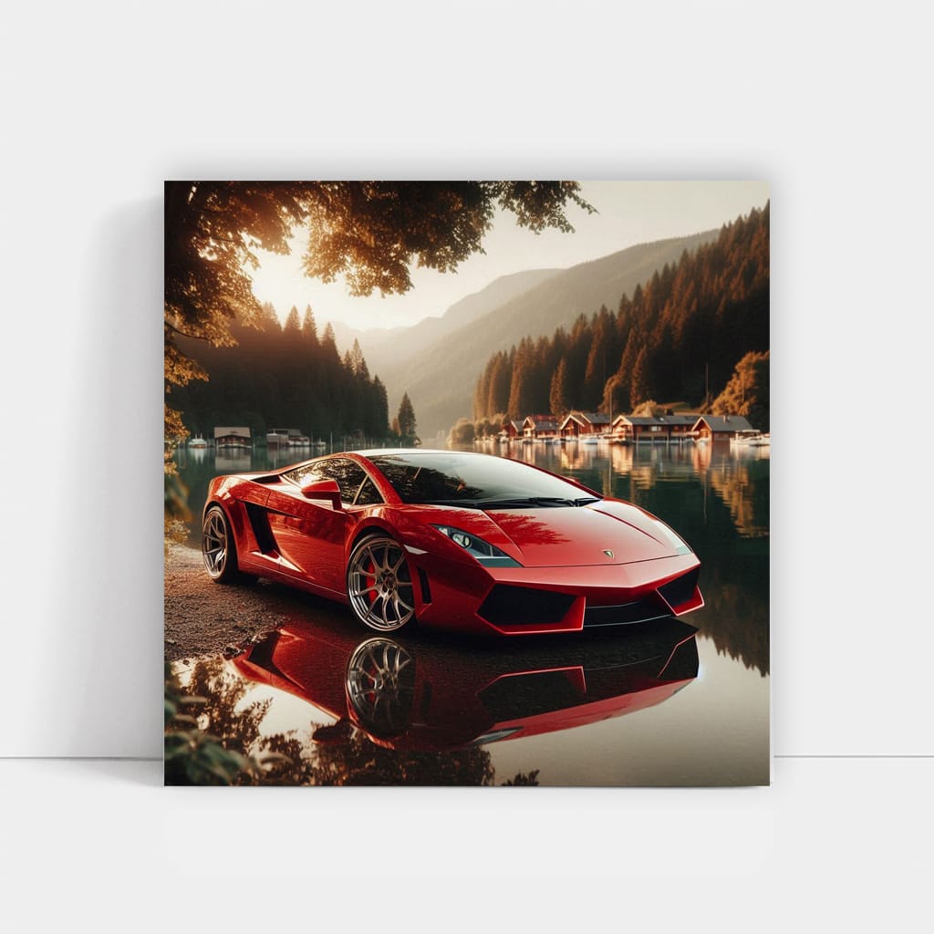 Lamborghini Gallardo Lake Wall Art