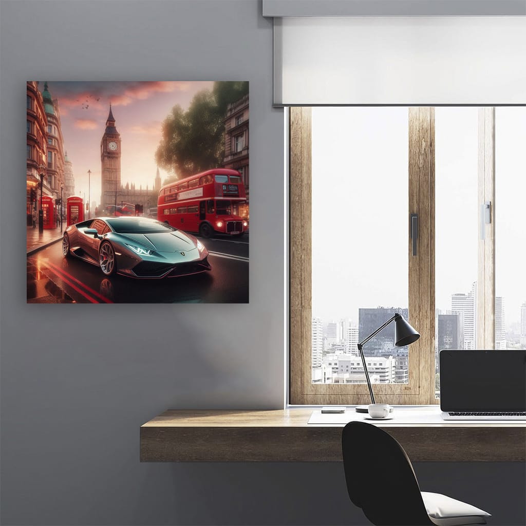 Lamborghini Huracan Evo London Wall Art