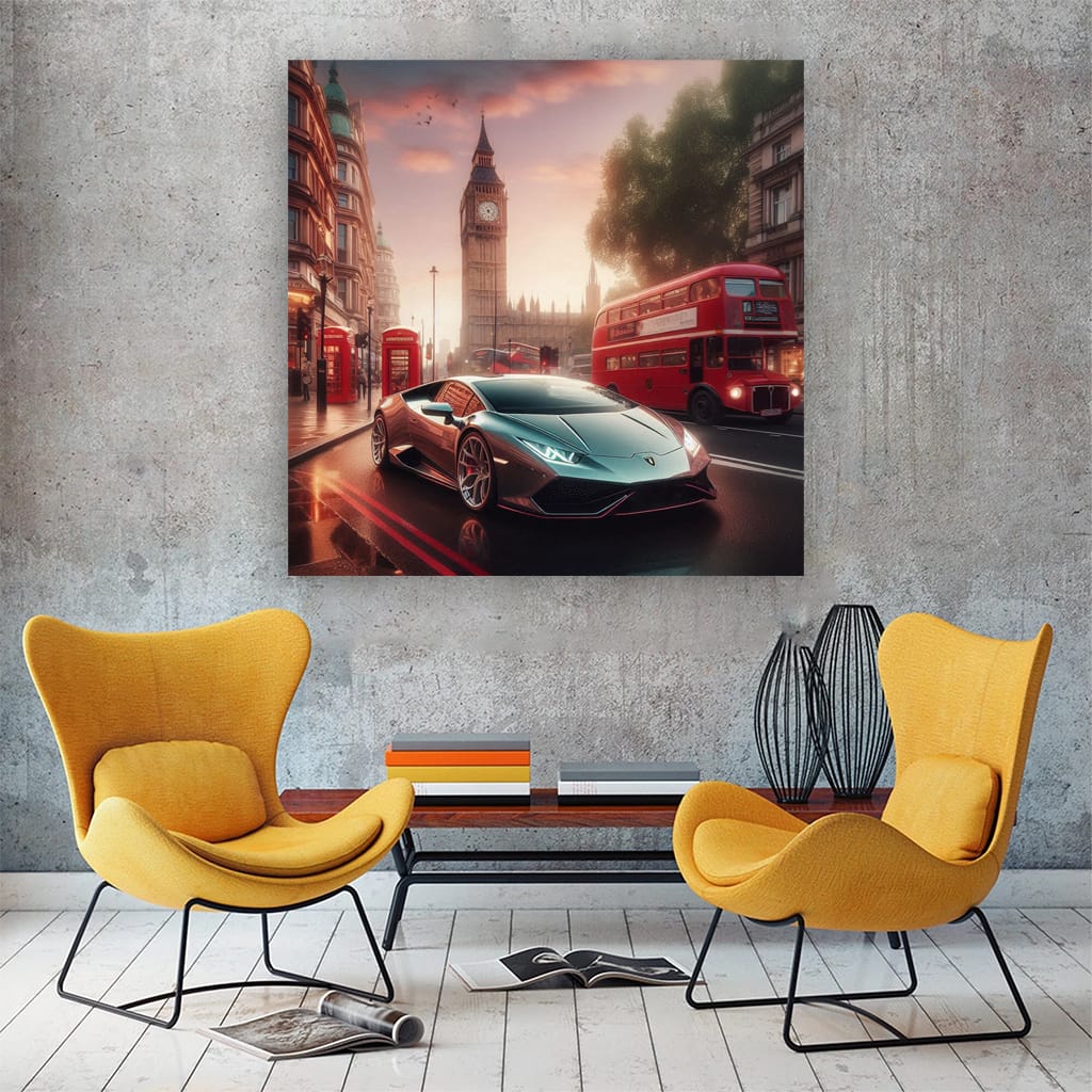 Lamborghini Huracan Evo London Wall Art