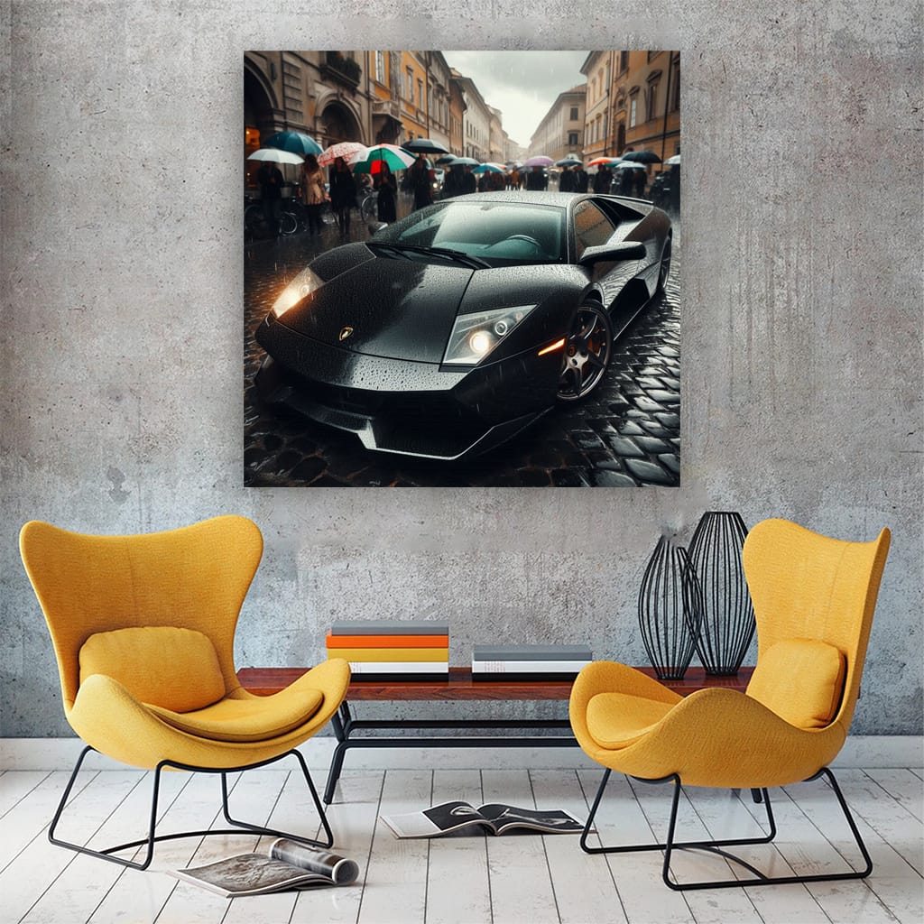 Lamborghini Murcielago Overcast Weath Wall Art