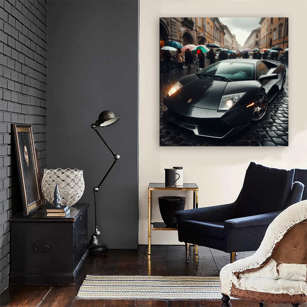 Lamborghini Murcielago Overcast Weath Wall Art