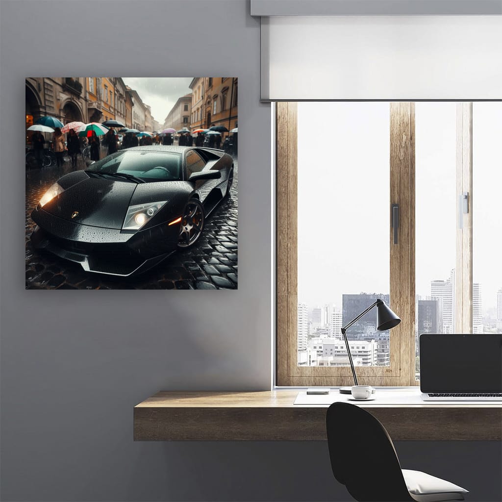 Lamborghini Murcielago Overcast Weath Wall Art