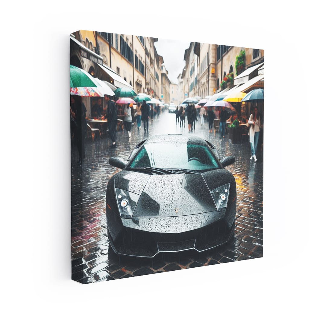 Lamborghini Murcielago Overcast Weather Wall Art