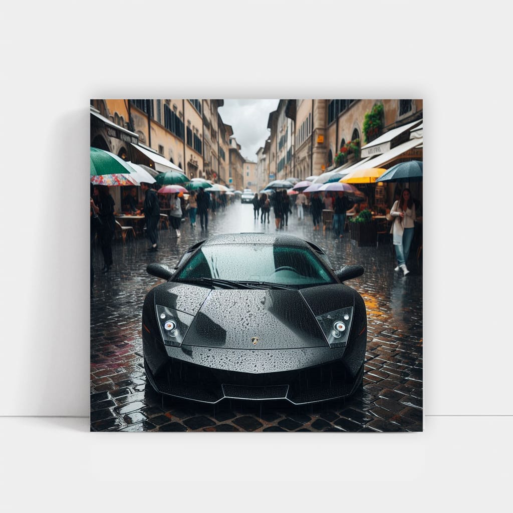 Lamborghini Murcielago Overcast Weather Wall Art