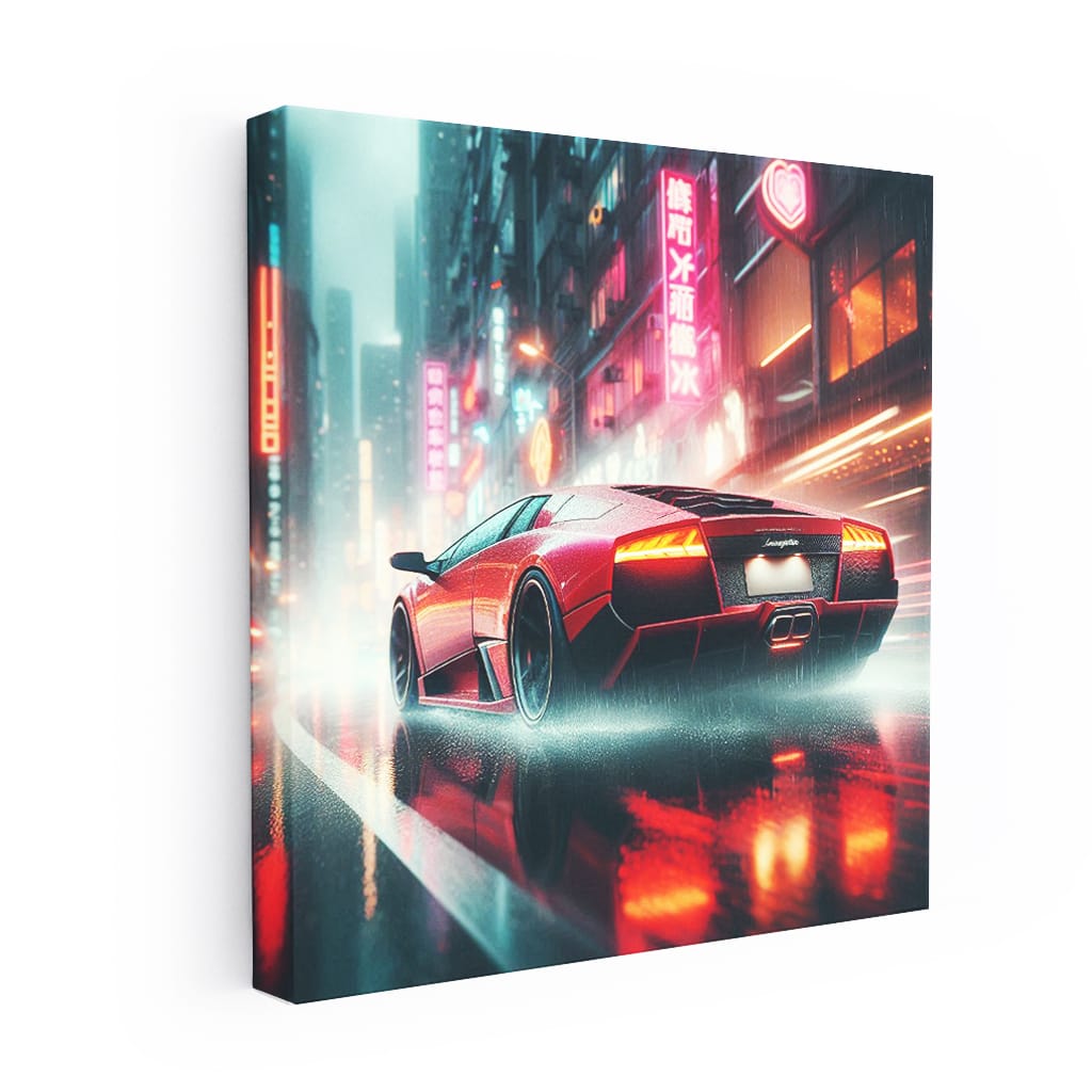 Lamborghini Murcielago Rainy Weather Wall Art