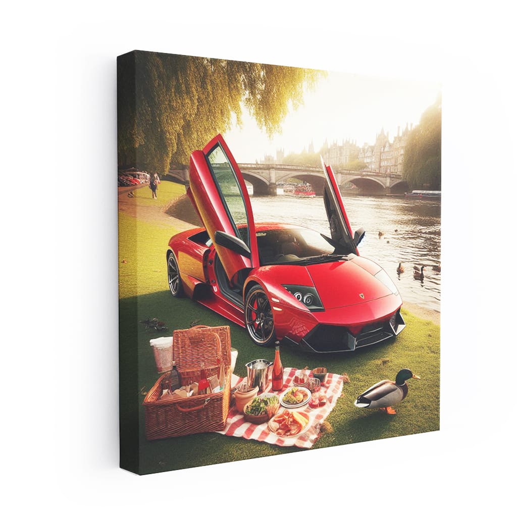 Lamborghini Murcielago River Wall Art